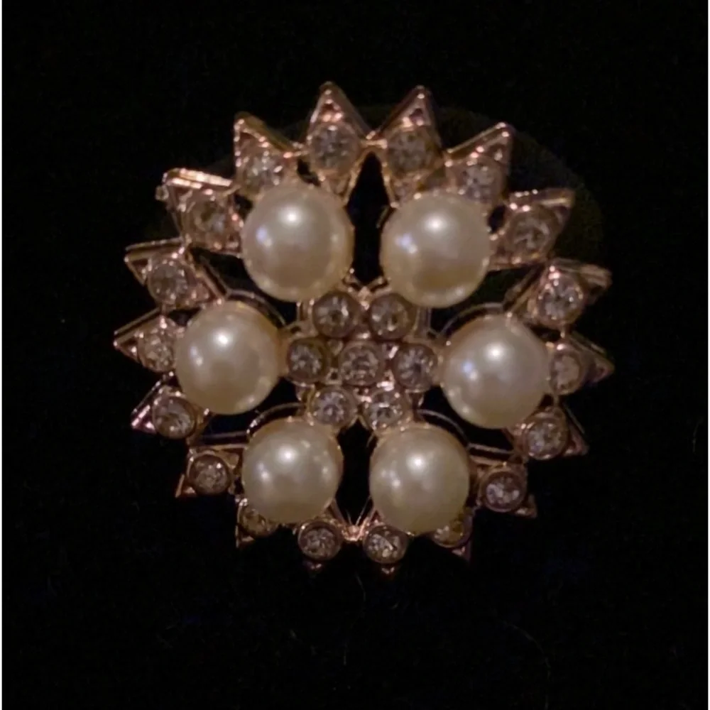 Pearl And Rhinestone Elastic Hair Tie